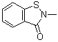 structure of CAS# 2527-66-4, 2-Methyl-1,2-benzisothiazol-3(2H)-one