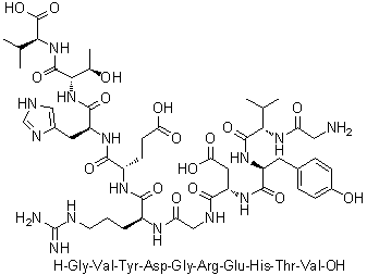 CAS 登录号：252875-61-9, 甘氨酰-L-缬氨酰-L-酪氨酰-L-alpha-天冬氨酰甘氨酰-L-精氨酰-L-alpha-谷氨酰-L-组氨酰-L-苏氨酰-L-缬氨酸