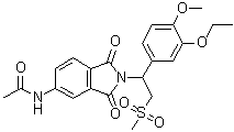 CAS # 253168-87-5, N-[2-[1-(3-Ethoxy-4-methoxyphenyl)-2-(methylsulfonyl)ethyl]-2,3-dihydro-1,3-dioxo-1H-isoindol-5-yl]acetamide