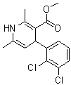 structure of CAS# 253597-20-5, 4-(2,3-Dichlorophenyl)-1,4-dihydro-2,6-dimethyl-3-pyridinecarboxylic acid methyl ester