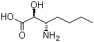 structure of CAS# 254438-54-5, (2S,3S)-3-氨基-2-羟基庚酸