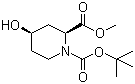 structure of CAS# 254882-06-9, (2S,4R)-1-tert-Butyl 2-methyl 4-hydroxypiperidine-1,2-dicarboxylate