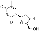 structure of CAS# 25526-93-6, 3'-脱氧-3-氟胸苷