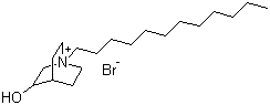 1-十二烷基-3-羟基-1-氮杂双环[2.2.2]辛烷溴化物分子结构 (CAS 25527-70-2)