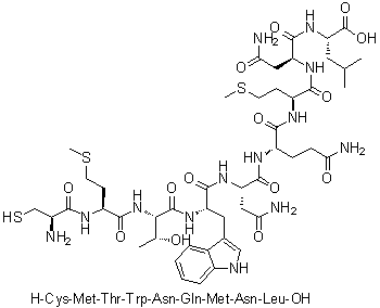 CAS 登录号：255387-18-9, L-半胱氨酰-L-蛋氨酰-L-苏氨酰-L-色氨酰-L-天冬氨酰胺酰-L-谷氨酰胺酰-L-蛋氨酰-L-天冬氨酰胺酰-L-亮氨酸
