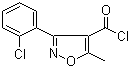 CAS # 25629-50-9, 3-(2-Chlorophenyl)-5-methylisoxazole-4-carbonyl chloride, 3-(2-Chlorophenyl)-5-methyl-1,2-oxazole-4-carbonyl chloride
