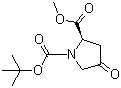 structure of CAS# 256487-77-1, (2R)-4-氧代吡咯烷-1,2-二羧酸 1-叔丁酯 2-甲酯