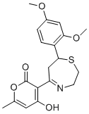 structure of CAS# 257292-29-8, 3-(7-(2,4-二甲氧基苯基)-2,3,6,7-四氢-(1,4)硫氮杂卓-5-基)-4-羟基-6-甲基吡喃-2-酮