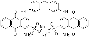 CAS # 25826-34-0 (12237-86-4), Acid Blue 127:1, Carbolan Blue GN, Covabyl Blue FB, Covanyl Blue FB, Kayanol Milling Blue GW, Kenanthrol Blue G, Lanasyn Brilliant Blue GL, 4,4'-[Methylenebis(4,1-phenyleneimino)]bis[1-amino-9,10-dihydro-9,10-dioxo-2-anthracenesulfonic acid sodium salt
