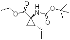 structure of CAS# 259217-95-3, (1R,2S)-1-[(叔丁氧羰基)氨基]-2-乙烯基环丙烷羧酸乙酯