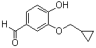 CAS # 25934-52-5, 3-Cyclopropylmethoxy-4-hydroxybenzaldehyde, alpha-Cyclopropylvanillin