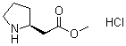 structure of CAS# 259868-83-2, (2S)-2-Pyrrolidineacetic acid methyl ester hydrochloride