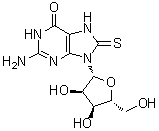 structure of CAS# 26001-38-7, 8-Thioguanosine