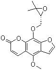 CAS # 26091-79-2, Byakangelicol, Biacangelicol, 9-[[(2R)-3,3-Dimethyl-2-oxiranyl]methoxy]-4-methoxy-7H-furo[3,2-g][1]benzopyran-7-one