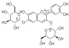 CAS # 2611-67-8, Cyanidol 3,5-diglucoside chloride