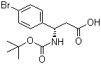 structure of CAS# 261165-06-4, Boc-4-Bromo-D-beta-phenylalanine