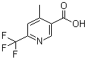 structure of CAS# 261635-74-9, 4-甲基-6-(三氟甲基)-3-吡啶羧酸