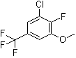 structure of CAS# 261763-01-3, 1-氯-2-氟-3-甲氧基-5-(三氟甲基)苯