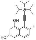 structure of CAS# 2621932-34-9, 7-氟-8-[(三异丙基硅烷基)乙炔基]萘-1,3-二醇