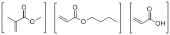 CAS 登录号：26300-51-6, 2-甲基-2-丙烯酸甲酯与2-丙烯酸丁酯和2-丙烯酸的聚合物
