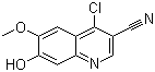 4-Chloro-3-cyano-7-hydroxy-6-methoxyquinoline molecular structure (CAS 263149-10-6)