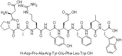 CAS 登录号：263766-32-1, L-alpha-天冬氨酰-L-脯氨酰-L-丙氨酰-L-精氨酰-L-酪氨酰-L-alpha-谷氨酰-L-苯丙氨酰-L-亮氨酰-L-色氨酸