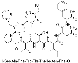 CAS 登录号：263766-33-2, L-丝氨酰-L-丙氨酰-L-苯丙氨酰-L-脯氨酰-L-苏氨酰-L-苏氨酰-L-异亮氨酰-L-天冬氨酰胺酰-L-苯丙氨酸