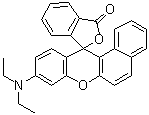 CAS # 26628-47-7, 1,2-Benz-6-diethylaminofluorane, 1,2-Benzo-6-diethylaminofluorane, 3-(Diethylamino)-7,8-benzofluoran, 3-Diethylamino-7,8-benzo[alpha]fluoran, 6-Diethylamino-1,2-benzofluoran, 9-(Diethylamino)spiro[12H-benzo[a]xanthene-12,1'-phthalide], Color Former Red 3, Copikem 747, PSD-P, Red DCF, Yamamoto Red 3