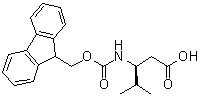 structure of CAS# 266318-79-0, (3S)-3-[[(9H-Fluoren-9-ylmethoxy)carbonyl]amino]-4-methylpentanoic acid