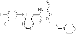 CAS # 267243-28-7, Canertinib, N-[4-(3-Chloro-4-fluoroanilino)-7-(3-morpholinopropoxy)quinazolin-6-yl]acrylamide