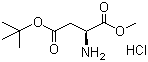 structure of CAS# 2673-19-0, L-Aspartic acid 4-tert-butyl 1-methyl ester hydrochloride