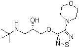 CAS 登录号：26839-75-8, 噻吗洛尔, (S)-1-(叔丁基氨基)-3-[(4-吗啉基-1,2,5-噻二唑-3-基)氧]-2-丙醇