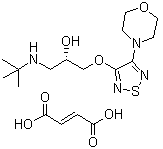 structure of CAS# 26921-17-5, (S)-Timolol maleate
