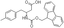structure of CAS# 269398-86-9, (R)-N-芴甲氧羰基-3-氨基-4-(4-甲基苯基)丁酸