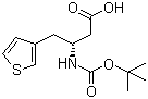 structure of CAS# 269726-92-3, N-叔丁氧羰基-(R)-3-氨基-4-(3-噻吩基)丁酸