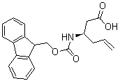structure of CAS# 269726-95-6, (3R)-3-[[芴甲氧羰基]氨基]-5-己烯酸
