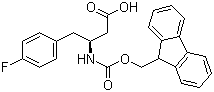 structure of CAS# 270062-83-4, Fmoc-(S)-3-Amino-4-(4-fluorophenyl)butyric acid