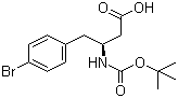 structure of CAS# 270062-85-6, Boc-(S)-3-Amino-4-(4-bromophenyl)butyric acid