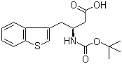 structure of CAS# 270063-45-1, N-叔丁氧羰基-(S)-3-氨基-4-(3-苯并噻吩基)丁酸