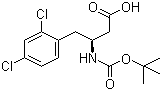 structure of CAS# 270063-48-4, Boc-(S)-3-Amino-4-(2,4-dichlorophenyl)butyric acid