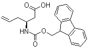 structure of CAS# 270263-04-2, (3S)-3-[[芴甲氧羰基]氨基]-5-己烯酸