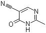 CAS # 27058-54-4, 1,6-Dihydro-2-methyl-6-oxo-5-pyrimidinecarbonitrile, NSC 95369