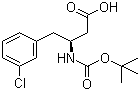 CAS # 270596-39-9, Boc-(S)-3-Amino-4-(3-chlorophenyl)butyric acid, (S)-N-(tert-Butoxycarbonyl)-3-amino-4-(3-chlorophenyl)butyric acid