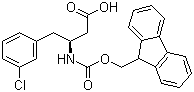 CAS # 270596-40-2, Fmoc-(S)-3-Amino-4-(3-chlorophenyl)butyric acid, (S)-N-(9-Fluorenylmethyloxycarbonyl)-3-amino-4-(3-chlorophenyl)butyric acid