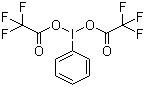 CAS # 2712-78-9, [Bis(trifluoroacetoxy)iodo]benzene, Phenylbis(trifluoroacetato-O)iodine, BTI