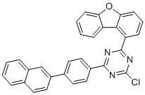 CAS # 2722775-74-6, 2-Chloro-4-dibenzofuran-1-yl-6-(4-naphthalen-2-ylphenyl)-1,3,5-triazine