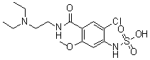 CAS 登录号：27260-42-0, N-[2-氯-4-[[[2-(二乙基氨基)乙基]氨基]羰基]-5-甲氧基苯基]氨基磺酸