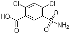 CAS # 2736-23-4, 2,4-Dichloro-5-sulfamoylbenzoic acid, 5-(Aminosulfonyl)-2,4-dichlorobenzoic acid, Lassamide