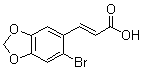 structure of CAS# 27452-00-2, 3-(6-Bromobenzo-1,3-dioxol-5-yl)propenoic acid