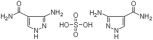 structure of CAS# 27511-79-1, 3-Amino-4-pyrazolecarboxamide hemisulfate